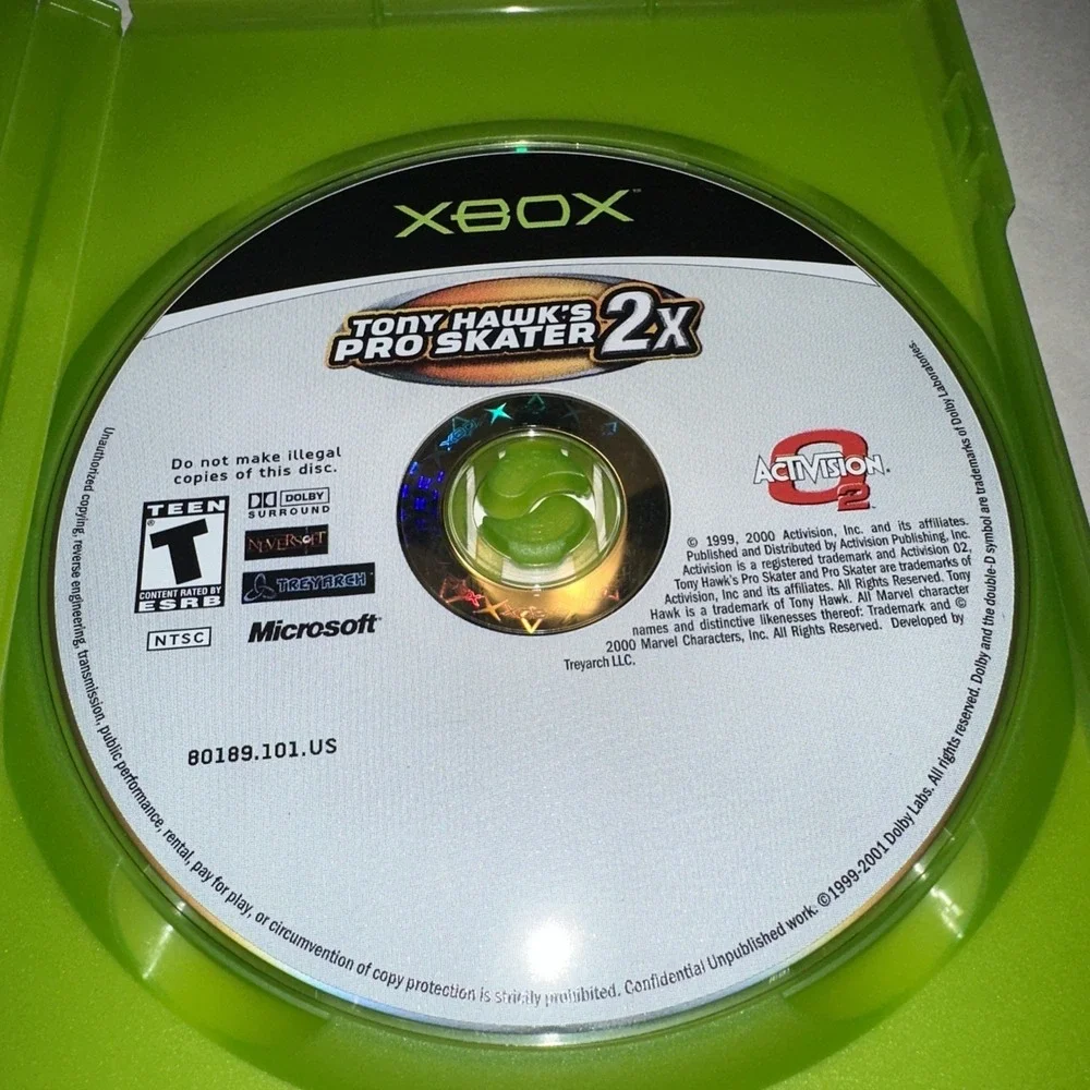Tony Hawk's Pro Skater 2X (Microsoft Xbox, 2001) Complete CIB Manual + Reg Card